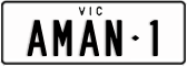 Victoria, Vanity Plates