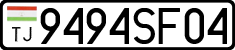License plate of Tajikistan, Private owners (2009)