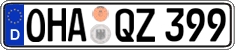 German license plate, Regular plates