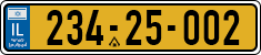 License plate of Israel, Regular plates