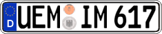 German license plate, Regular plates