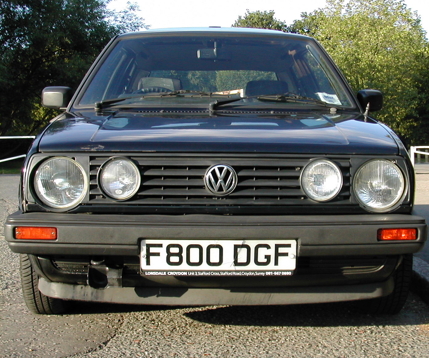 F800DGF, Volkswagen Golf 2nd gen 3-door Hatch (19/1G), 1983–1992