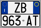 License plate of Italy, Cars (1994 year series)
