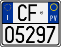 License plate of Italy, Motorcycles (1994 year series)