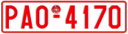 License plate of Greece, Tax-exempt vehicles
