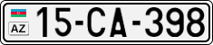 License plate of Azerbaijan, Cars