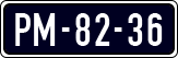 License plate of the Netherlands, Imported oldtimers (cars)