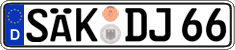 German license plate, Regular plates