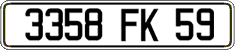 French license plate, FNI
