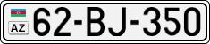 License plate of Azerbaijan, Cars