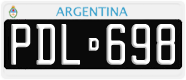 License plate of Argentina, Cars (1995, ABC 123)