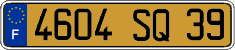 French license plate, FNI