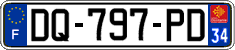 French license plate, SIV (ordinary)