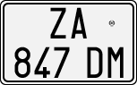 License plate of Italy, Cars (1994 year series)