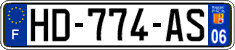 French license plate, SIV (ordinary)