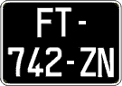 French license plate, SIV (oldtimers)