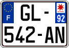 French license plate, SIV (ordinary)