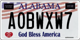 Alabama, Vanity Plates