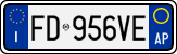 License plate of Italy, Cars (1994 year series)