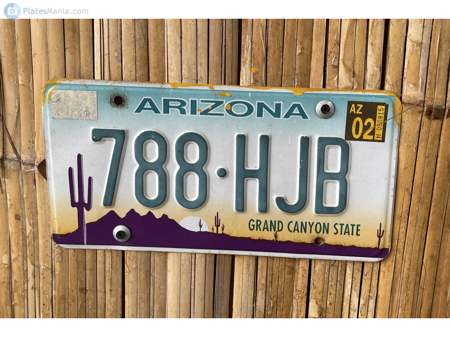 788-HJB, License plate without vehicle 