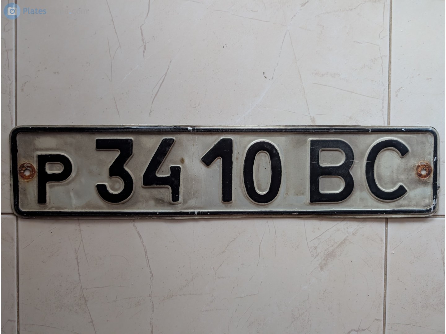 р 3410 ВС, License plate without vehicle 