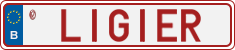 License plate of Belgium, Vanity Plates (2014)