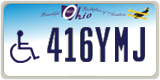 Ohio, Vehicles for disabled persons (123ABC)