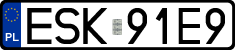 License plates of Poland, Regular car plates