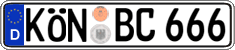 German license plate, Regular plates