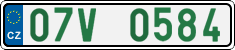 License plate of the Czech Republic, Oldtimers (2001)
