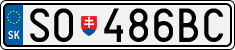 License plate of Slovakia, Cars