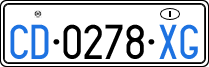 License plate of Italy, Diplomatic