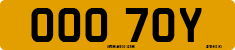 License plate of the United Kingdom, 1963 year system