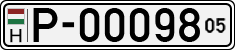 license plates of Hungary, Temporary (1990)