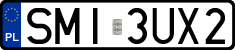 License plates of Poland, Regular car plates