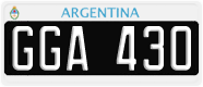 License plate of Argentina, Cars (1995, ABC 123)