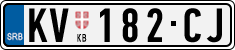 License plate of Serbia, Cars