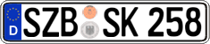 German license plate, Regular plates