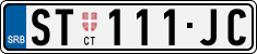 License plate of Serbia, Cars