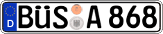 German license plate, Regular plates