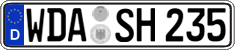 German license plate, Regular plates