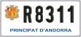 License plate of Andorra, Motorcycles (A 1234)