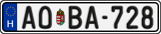 license plates of Hungary, Regular plates (2022)