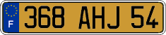 French license plate, FNI