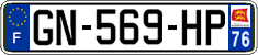 French license plate, SIV (ordinary)