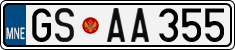 License plate of Montenegro, Cars