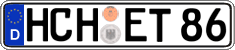 German license plate, Regular plates