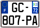 French license plate, SIV (ordinary)
