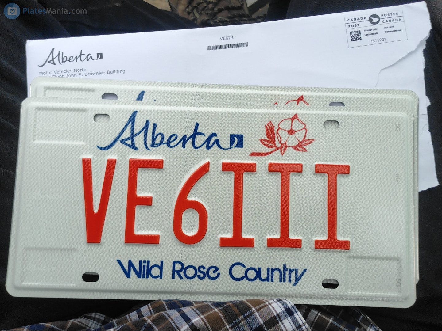 VE6III, License plate without vehicle 