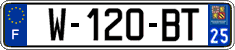 French license plate, SIV (garage)